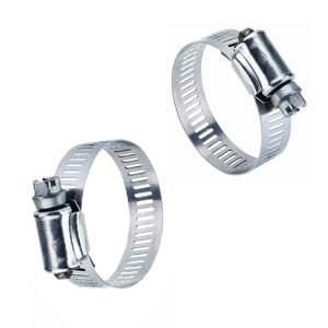 مشابك الخرطوم المعدن ، كولية قفيز معدنية لإصلاح الأنابيب وخط الوقود للسيارات والمنازل وغيرها ( مقاس: 27-51ملم / 2 بوصة - 2 قطعة )