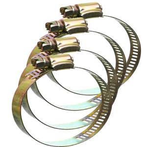 مشبك خرطوم معدني ، كولية قفيز متعدد الاستخدامات ، ربط خطوط الانابيب ومنع التسرب ( مقاس 4.5 بوصة - 90-110ملم - عدد 4 قطع )