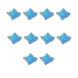 مجموعة فييوزات مايكرو مينى مزدوجة الشفرات صمامات وفيوزات للسيارة مجموعة فيوزات للسيارات والشاحنات والقوارب وغيرها - ( فيوز مايكرو - 15 امبير، 10 قطع)