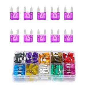 فيوز شفرة مينى مجموعة صمامات سيارات ، مجموعة متنوعة من الصمامات البديلة للسيارات الصغيرة والشاحنات والقوارب - ( فيوز مينى - 35 امبير، 10 قطع)