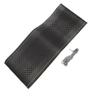 غطاء طارة دركسيون سيارة بتصميم مزود بمسامات للتهوية غير قابل للانزلاق بملمس ناعم ومريح مع خياطة طارة دركسيون بملاءمة عالمية -( لون اسود كود : 8270)