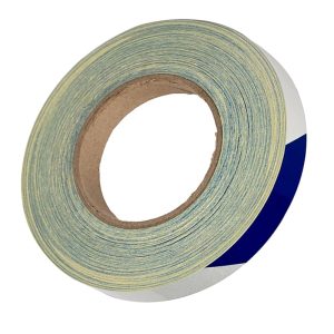 شريط تحذير للسلامة عاكس للضوء علامات ذاتي اللصق ملصق عالي الكثافة للسيارة والشاحنة (لون مائل ازرق ابيض ، طول 50 متر، عرض 2 سم)