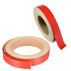 شريط عاكس ذاتي اللصق للسيارات والدراجات والحفلات العامة (لون احمر ، طول 5 متر، عرض 2 سم)