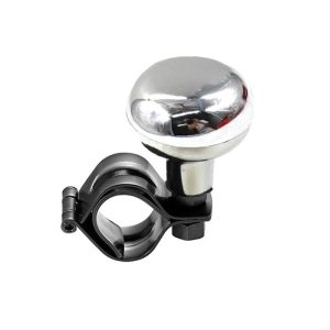 مقبض طارة دريكسيون السيارة دوار لعجلة القيادة مناسب لجميع السيارات والشاحنات والجرارات والقوارب وعربات الغولف (لون سلفر)