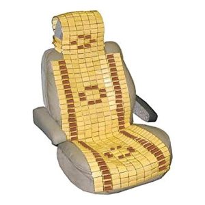 عراقة كرسى خشبية للسيارة مع نظام تثبيت سهل ، إضافة لمسة فاخرة لسيارتك (قطعة واحدة ، 2 لون )