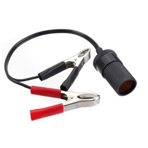 طرف بطارية تلقائي بمشبك لولاعة السجائر قابس محول الطاقة للسيارة والقارب والدراجات النارية 12 فولت ( كود : 1383)