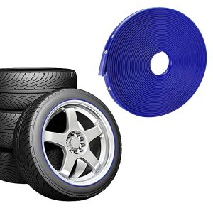 شريط واقى وديكور لحواف عجلات السيارة ، حماية وامان لاطارات السيارات من الخدوش ومظهر مميز ( ازرق ، كود : 4280)