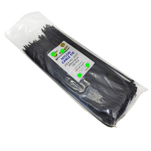 رباط حزام كابلات ، افيز بلاستيك حزام ربط ذات مقاومة عاليه للاستعمال في الاماكن المغلقه و المفتوحة (100 قطعة ، اسود ، 30 سم ، 4.8 مم ، كود 8679 )