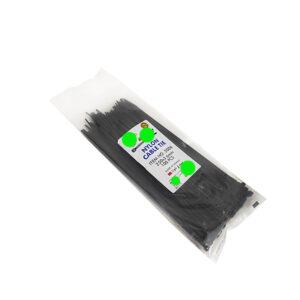 رباط حزام كابلات ، افيز بلاستيك حزام ربط ذات مقاومة عاليه للاستعمال في الاماكن المغلقه و المفتوحة (100 قطعة ، اسود ، 25 سم ، 3.6 مم ، كود 8682 )