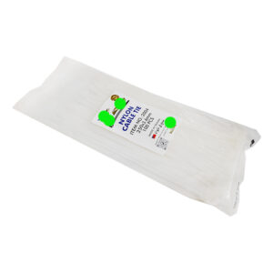 رباط حزام كابلات ، افيز بلاستيك حزام ربط ذات مقاومة عاليه للاستعمال في الاماكن المغلقه و المفتوحة (100 قطعة ، ابيض ، 25 سم ، 3.6 مم ، كود 8684 )