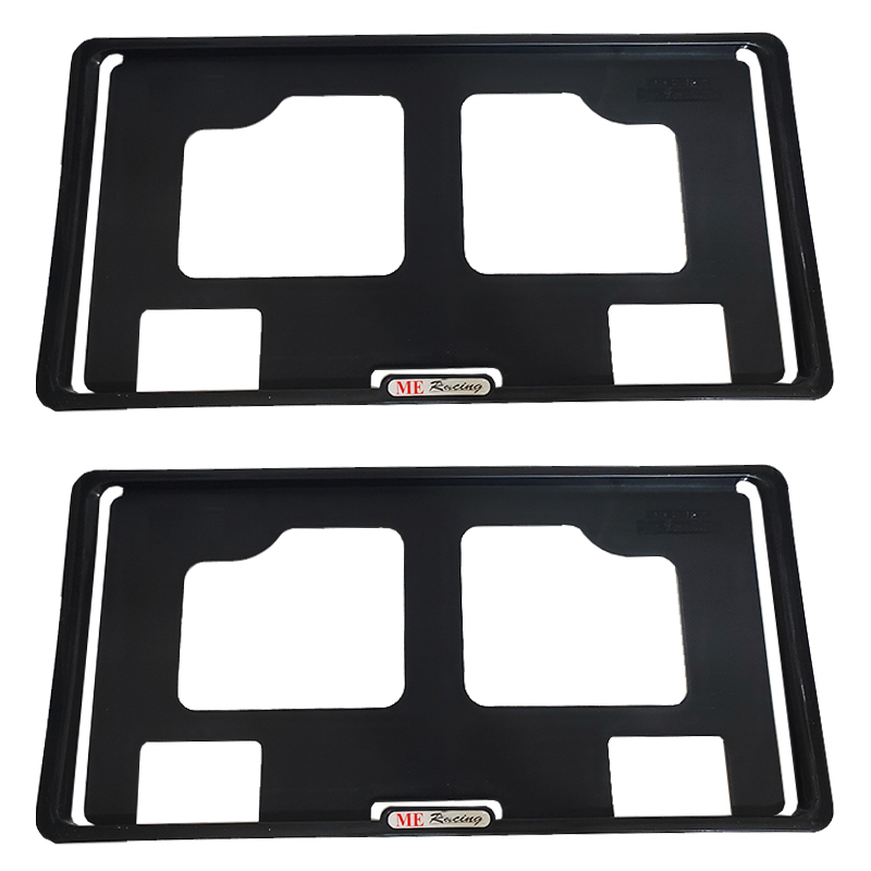 حامل اطار لوحة ترخيص السيارة قاعدة لوحة السيارة منتج مصمم لتثبيت لوحة رقم السيارة بشكل آمن وثابت على المركبة ( مقاس: 35 * 17.2 سم ، عدد : 2 قطعة ، كود : 8718)