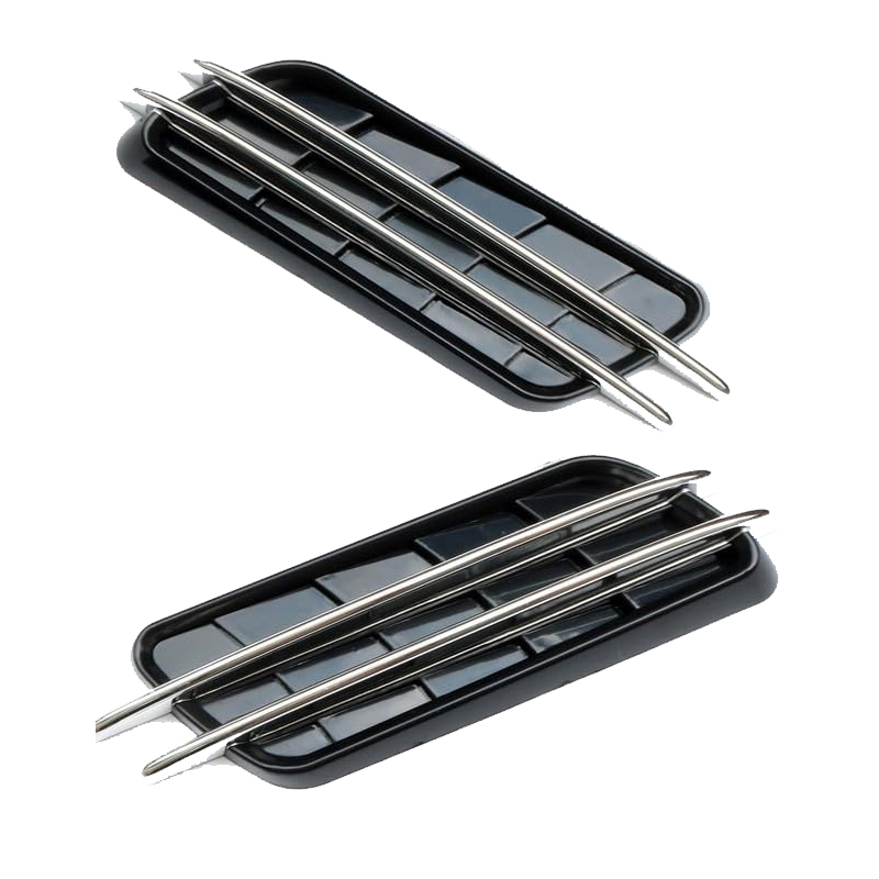 ملصقات تهوية جانبية للسيارات، زينة شبك سحب الهواء، فتحات تدفق هواء زخرفية ، ملحقات بلاستيكية لتزيين المركبات ( عدد 2 قطعة ، كود 8811)