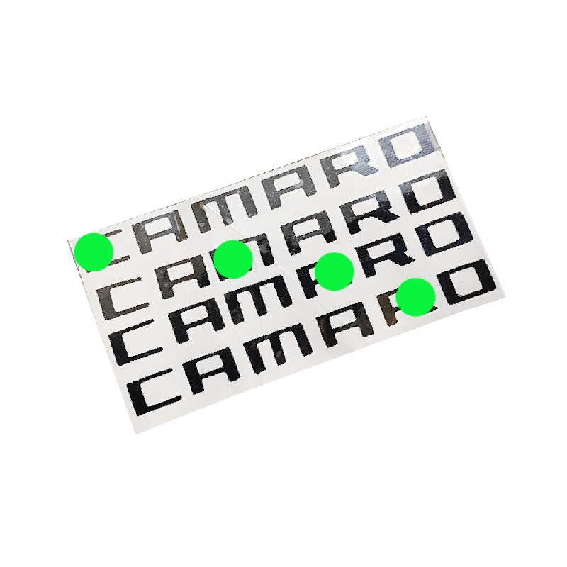 ملصقات وشعارات سيارات ثلاثى الابعاد ، بديل للعلامة المفقودة والتالفة ( عدد 4 قطعة ، استيكر فينيل لون اسود كلمة كامارو ، مقاس 10*15 سم ، كود : 8820)