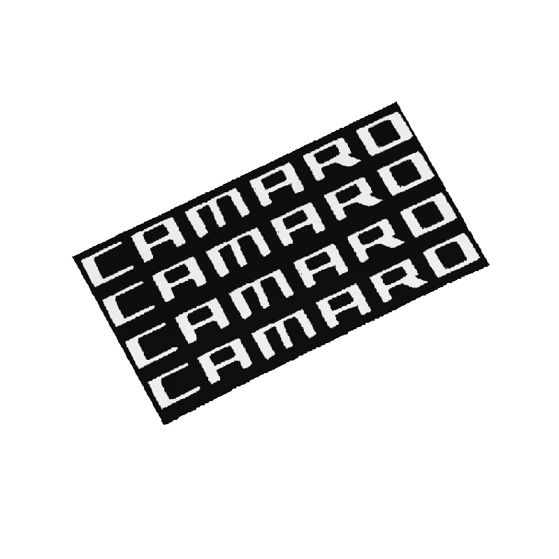 ملصقات وشعارات سيارات ثلاثى الابعاد ، بديل للعلامة المفقودة والتالفة ( عدد 4 قطعة ، استيكر فينيل لون ابيض كلمة كامارو ، مقاس 10*1 سم ، كود : 8821)