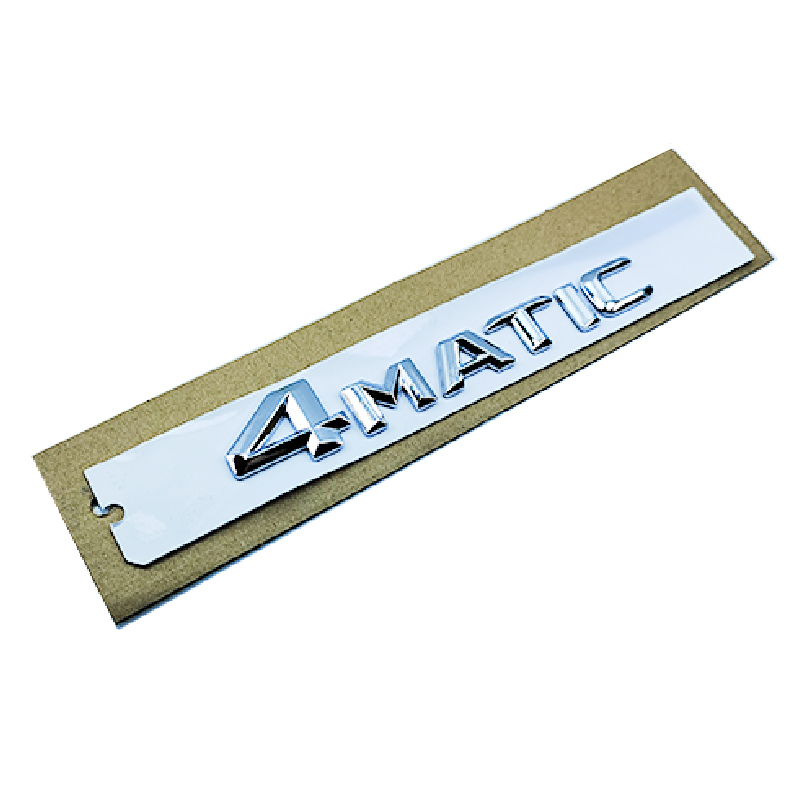 ملصق ستيكر علامة شعار سيارة ثلاثى الابعاد - معدن جودة عالية - حروف 4MATIC لون سلفر - مقاس 14.2 سم كود: 8836