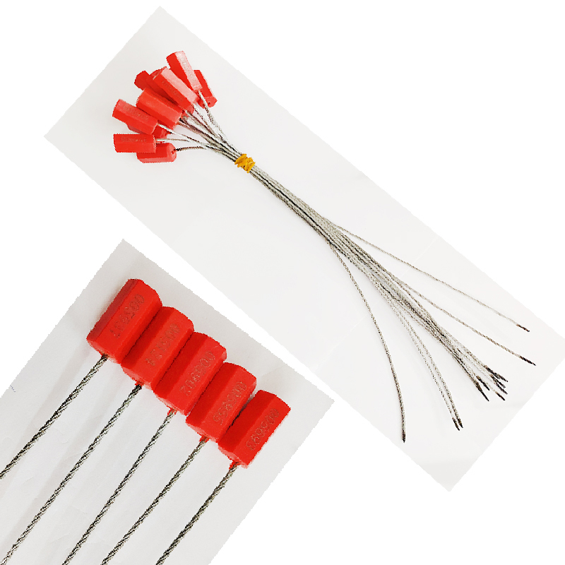 اربطة امان واير معدن شديدة التحمل مرقمة ، سيل متسلسل ، للشاحنات والمقطورات والحقائب والصناديق وغيرها (سيل واير معدن سداسى احمر ، طول 30 سم ، عدد 5 قطع ، كود : 8851)