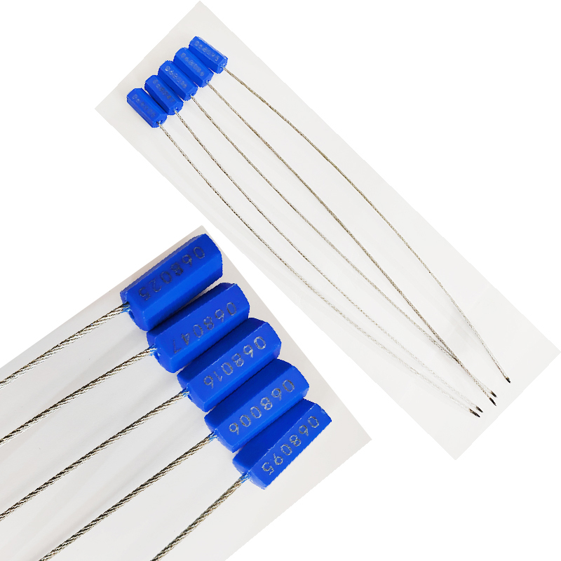 اربطة امان واير معدن شديدة التحمل مرقمة ، سيل متسلسل ، للشاحنات والمقطورات والحقائب والصناديق وغيرها (سيل واير معدن سداسى ازرق ، طول 30 سم ، عدد 5 قطع ، كود : 8852)