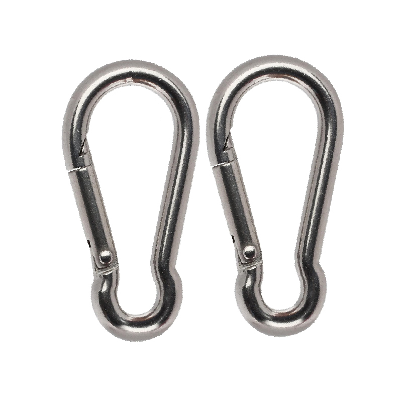 حلقة تثبيت بخطاف زنبركي من الستانلس ستيل ، متعددة الاغراض ومتينة للاستخدام في الاماكن الخارجية والداخلية (عدد 2 قطعة ، M12 ، مقاس 13.8 سم ، كود : 9018)