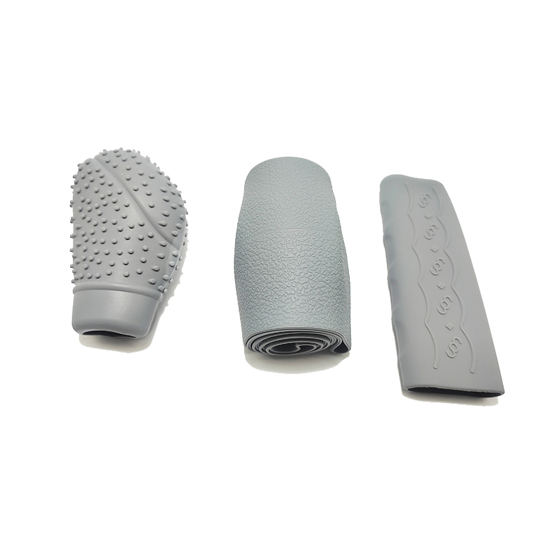 طقم اغطية من السيليكون 3*1 ، عجلة القيادة ، مقبض فرامل اليد ، مقبض الفتيس للسيارات ( لون رمادى ، كود :9079)