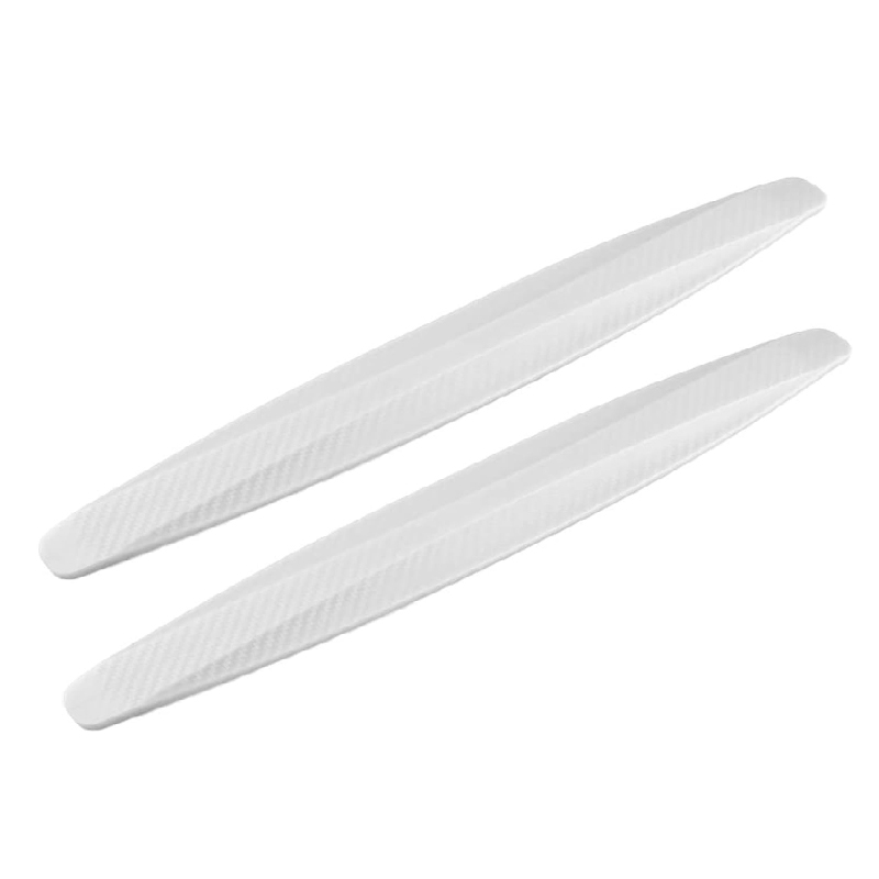 شريط واقي ممتص للصدمات للسيارة، واقي ممتص الصدمات للزاوية الامامية والخلفية من الياف الكربون مضاد للصدمات للسيارات ( ابيض ، طول 40 سم عدد 2 قطعة ، كود : 9087)