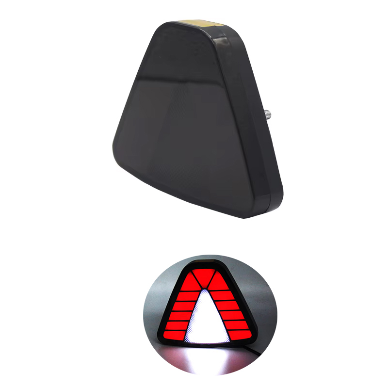 ضوء فرامل ديناميكي ليد للسيارات ، الدراجات النارية ، التوقف الشامل ، ضوء الذيل الخلفي ، مصباح ستوب أمان عكسى ( فريم اسود ، ليد احمر وابيض فلاش ومتحرك ، كود : 9110)