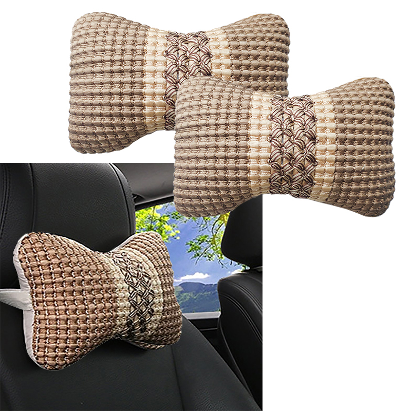 وسادة مسند الرأس للسيارة، مخدع رأس دعم الرقبة لمقعد السيارة ميموري فوم ، مقعد سيارة عالمية ناعمة ومريحة وسادة للرقبة للقيادة (عبوة 2 قطعة ، كود : 9179)
