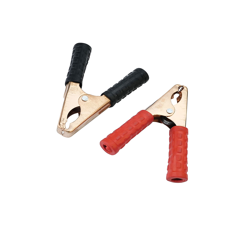 مشابك مسننة لكابلات بطارية السيارة، شديدة التحمل يمكن توصيلها لمشابك الكابلات ( 2 قطعة ، اسود / احمر ، كود : 9192)