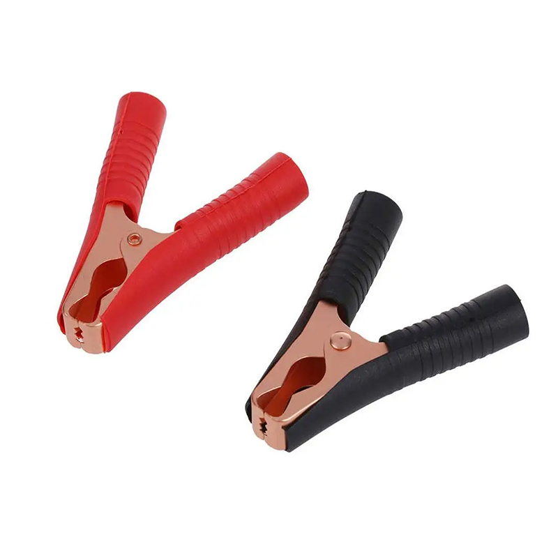 مشابك مسننة لكابلات بطارية السيارة، شديدة التحمل يمكن توصيلها لمشابك الكابلات ( 2 قطعة ، اسود / احمر ، كود : 9193)