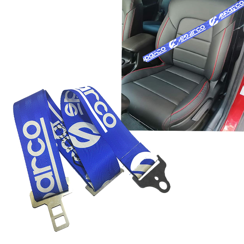 حزام امان سيارة الوان ، تركيب مع الحزام الاصلى للسيارة تعزيز السلامة والامان (طرف واحد طول 120 سم لون ازرق كلمة سبار؟؟ - كود : 9215)