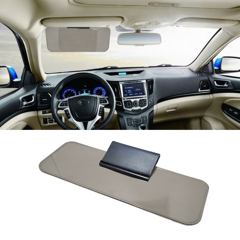 موسع شماسة للسيارة مضاد للوهج للقيادة الليلية والنهارية للحماية من الوهج، شماسة ملونة قابلة للتمديد للزجاج الامامي للسيارة (قطعة واحدة ، فامية شفاف )