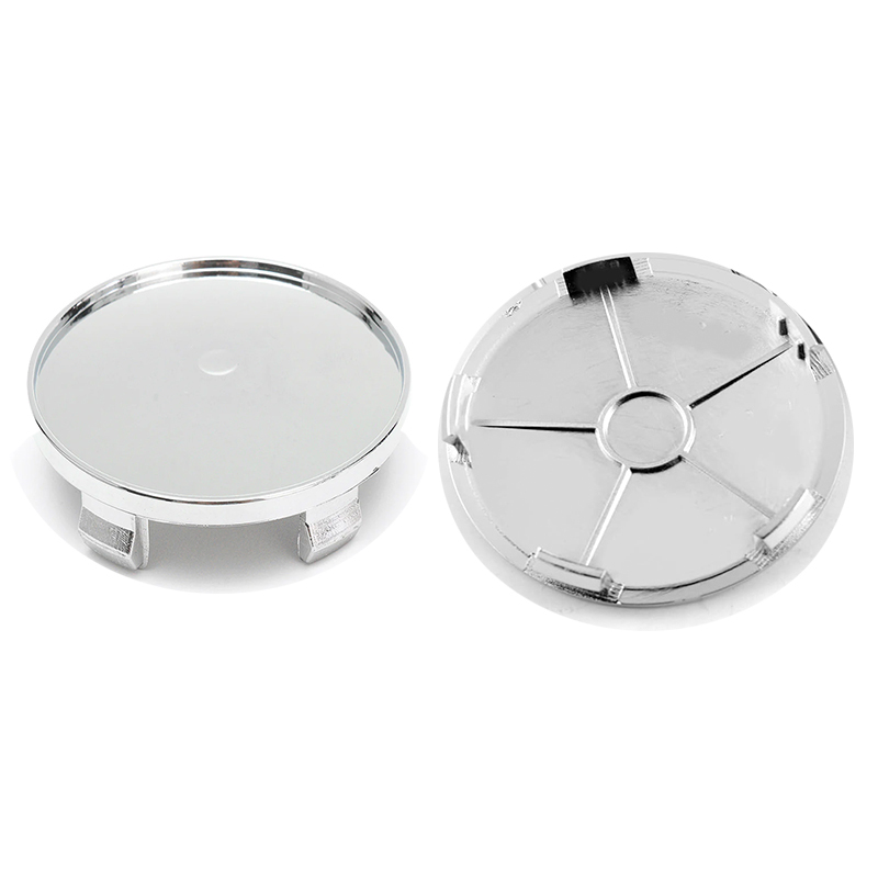 اغطية لتزيين عجلة السيارة ، طقم من 2 غطاء طبة جنط اطارات السيارات. مناسبة لمحاور مركز العجلات الأمامية أو الخلفية.(طبة جنط مقفول ، فضى ، مقاس 6.9سم / 6.5 سم ، كود 9370)