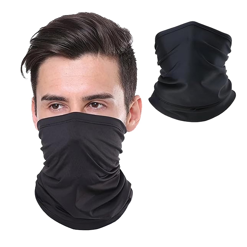 قناع رقبة خفيف الوزن ورفيع للرقبة للحماية من الشمس وركوب الامواج والرياح والرطوبة، قناع وجه عصابة راس للانشطة الرياضية الخارجية (قطعة واحدة ، اسود ، كود: 9394)