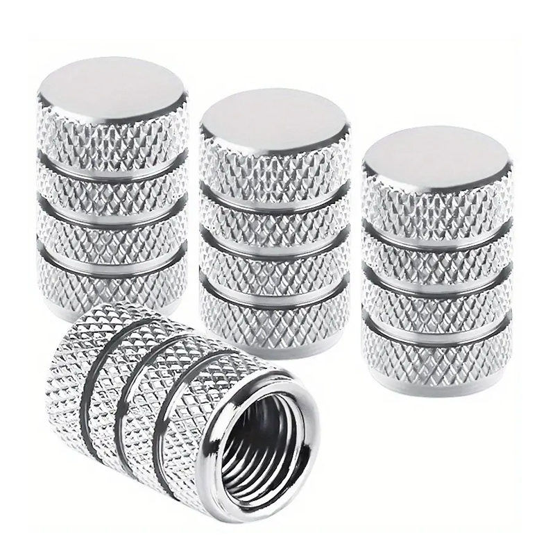 مجموعة أغطية صمام إطارات مقاومة للتاكل من الألومنيوم المؤكسد، بملاءمة عالمية للسيارات والشاحنات والموتوسيكلات وسيارات الدفع الرباعي والدراجات ( 4 قطع فضى ، كود : 9438) 4 مجموعة أغطية صمام إطارات مقاومة للتاكل من الألومنيوم المؤكسد، بملاءمة عالمية للسيارات والشاحنات والموتوسيكلات وسيارات الدفع الرباعي والدراجات ( 4 قطع فضى ، كود : 9438) - الصورة 4