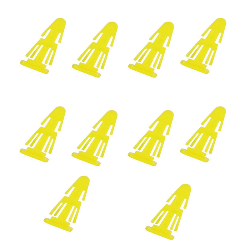 حزمة من كلبس برميل بلاستيك ، سهلة التركيب ومناسبة لجميع الاستخدامات (كلبس برميل اصفر ، طول 4 سم ، عدد 10 قطع )