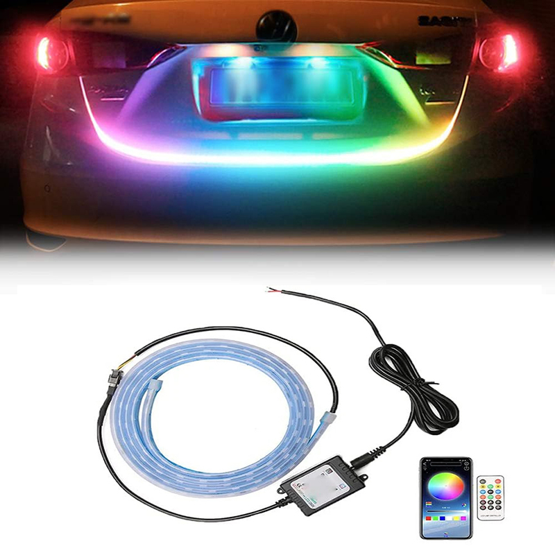 شريط اضاءة ل شنطة السيارة والشاحنات ومعظم السيارات للاستخدام كإشارة للفرامل والانعطاف وكمصباح اضاءة نهارية اضاءة متعددة الالوان - 12 فولت / 24 فولت - 2 متر