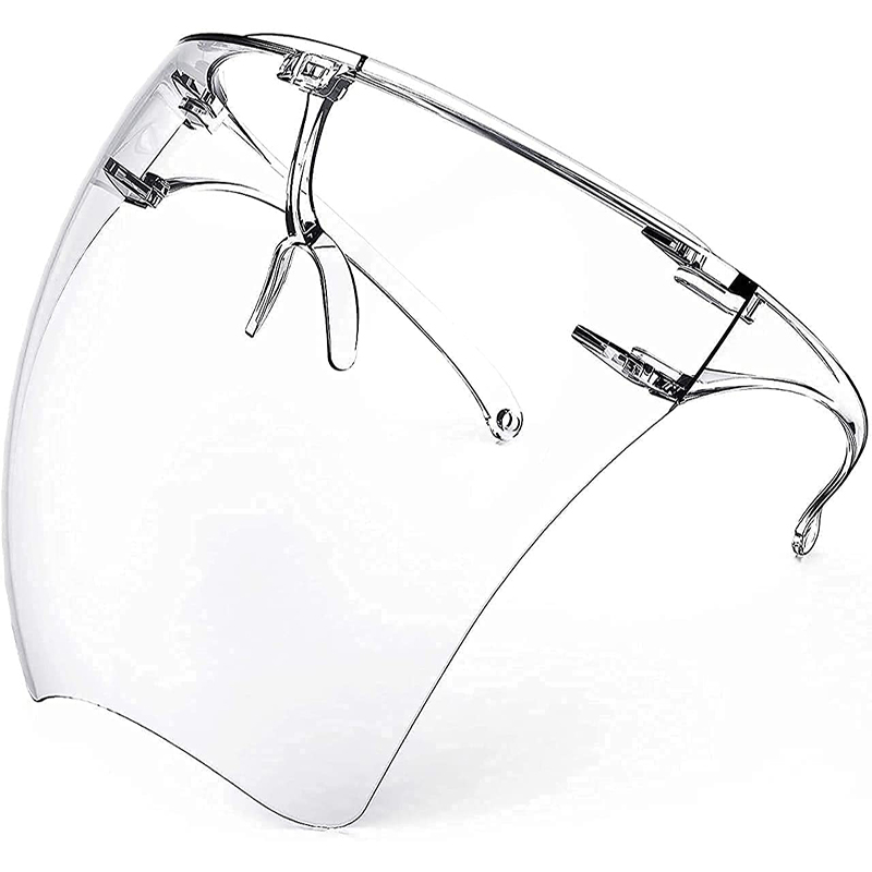 غطاء وجه شفاف، قناع مضاد للغبار والضباب مع فلتر يسمح بالتنفس للعمل والسفر والدراجات واسكوتر والموتوسيكل- ( قناع شفاف ، كود : 9614 )