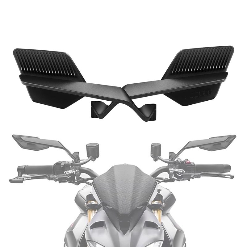 كابر تريد اكسسوارات سيارات 33 مجموعة مرايا رؤية خلفية عالمية للدراجات النارية ، مرايا جانبية قابلة للتعديل بزاوية 180 درجة مع تصميم جناح الرياح الخفية ، تناسب جميع الدراجات النارية (مرايا طيارة ، كود : 9652)