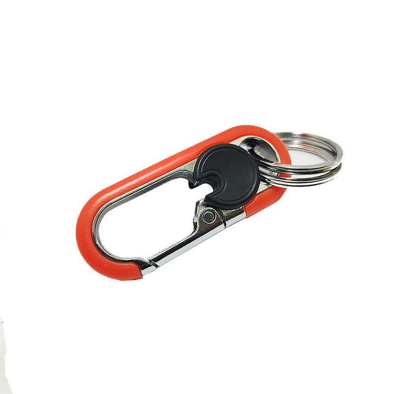 سلسلة مفاتيح معدنية بسيطة وعالية الجودة ، منظم سلسلة مفاتيح السيارة والمنزل والمكتب مناسبة للرجال والنساء (لون برتقالى ، كود : 9733)