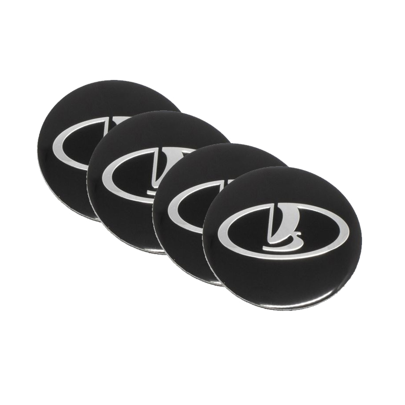 أغطية جنوط السيارة لصق، أغطية مقاومة للغبار والصدأ والماء، ملحقات لاصقة لتزيين غطاء محور العجلة ( مقاس : 5.6 سم ، مناسب ومتوافق مع لادا اسود ، كود: 9743)