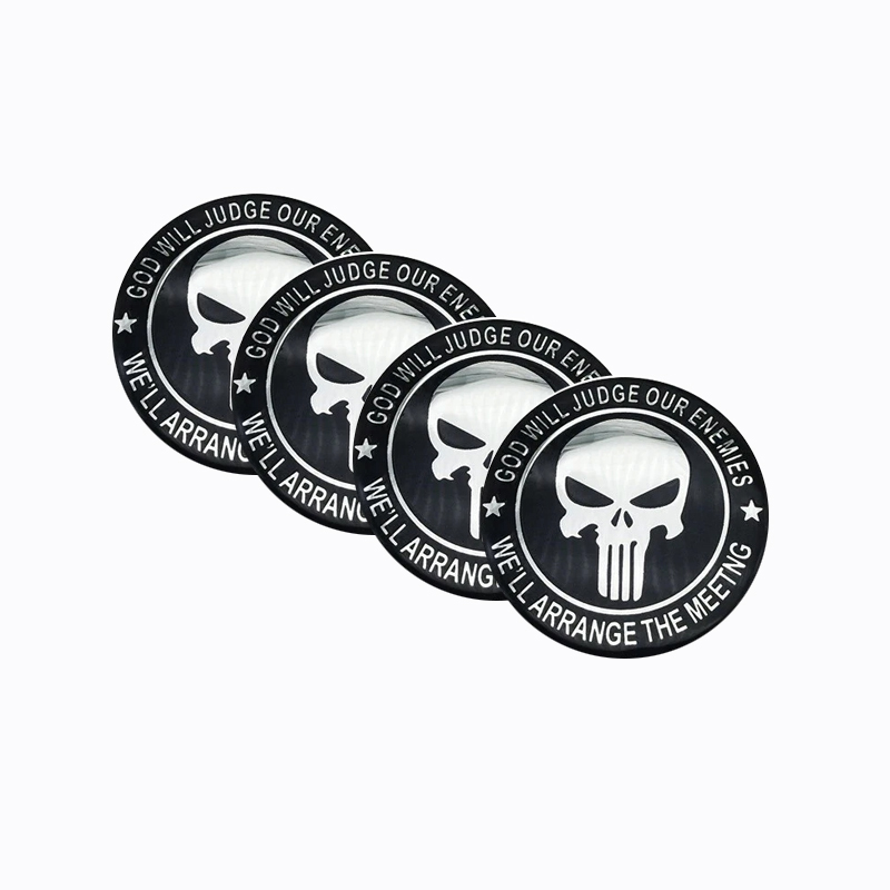 أغطية جنوط السيارة لصق، أغطية مقاومة للغبار والصدأ والماء، ملحقات لاصقة لتزيين غطاء محور العجلة ( مقاس : 5.6 سم ، مناسب ومتوافق مع جمجمة المعاقب ، كود: 9744)