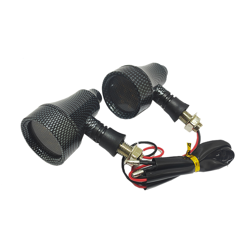 فلاشر ليد ، طقم اشارات للدراجه النارية والموتوسيكل والاسكوتر ، بغلاف مقاوم للماء - اضاءة عالية ( كاربون اضاءة اصفر ، 2 قطعة ، كود : 9760)