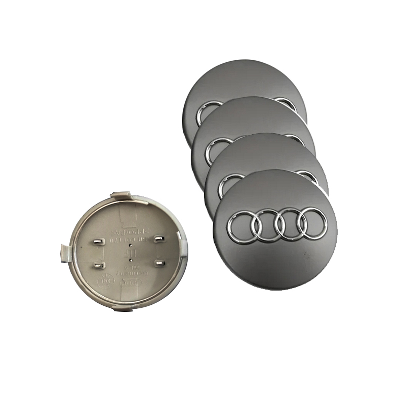 غطاء محور العجلة المركزي، طبة جنط اطارات السيارات ، مناسب ومتوافق مع اودى 2018-2025، A3/A4/A5/Q3/Q5/Q7 ، وموديلات اخرى ( 4 قطع ، مقاس 61 ملم ، كود: 9772)