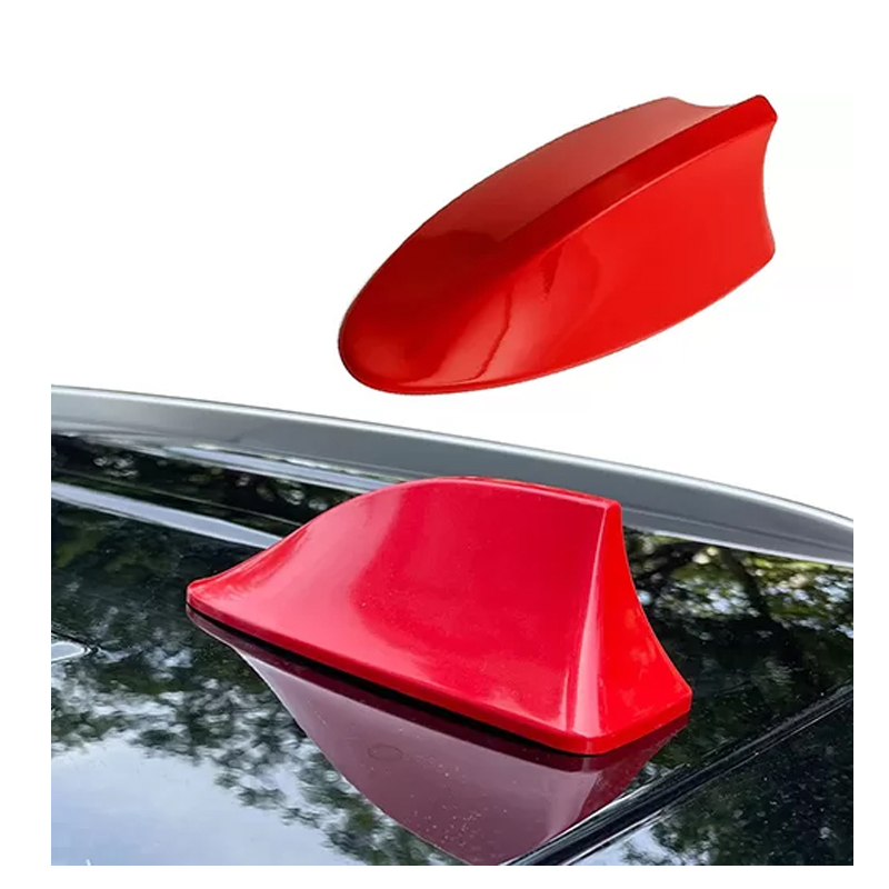 اريال هوائي ديكور وزينة للسيارة على شكل زعنفة القرش ، إكسسوار خارجي يُستخدم لتحسين مظهر السيارة ومنحها لمسة عصرية وانسيابية (لون احمر ، كود: 9780)
