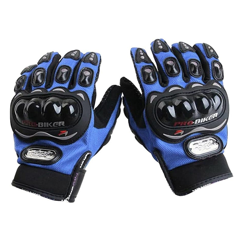 جوانتي ركوب الدراجات مضادة للانزلاق للرجال والنساء، لركوب الدراجات والمشي لمسافات طويلة والتسلق والأنشطة الخارجية (اسود فى ازرق مقاس L - كود : 9809)