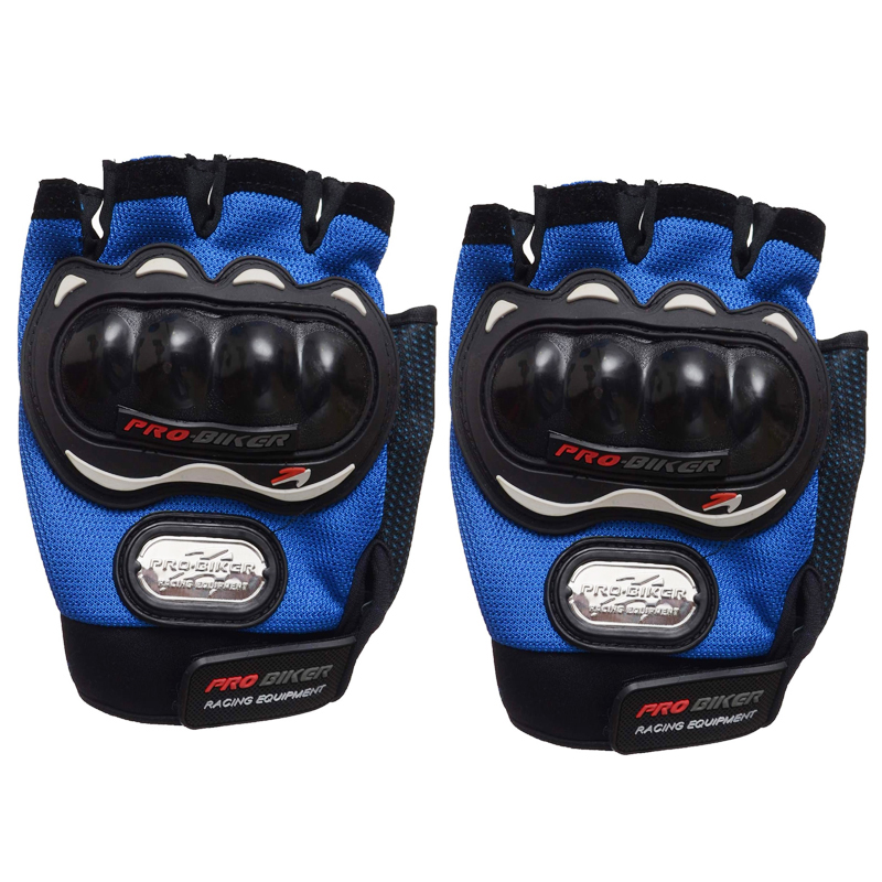 جوانتي نص ركوب الدراجات مضادة للانزلاق للرجال والنساء، لركوب الدراجات والمشي لمسافات طويلة والتسلق والأنشطة الخارجية (نص ، اسود فى ازرق مقاس XL - كود : 9812)