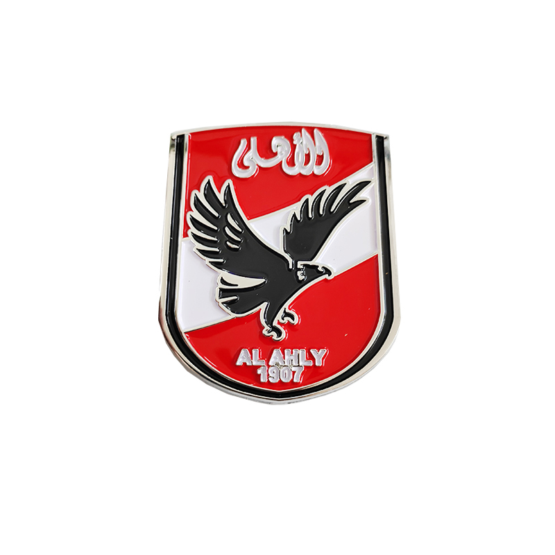 ملصق شعار النادى الاهلى للسيارات واللاب توب و الهاتف المحمول و البلاي ستيشن والدراجة النارية والأمتعة وغيرها ( بلاستيك مطلى لصق ، مقاس : 8 * 6.5 سم ، قطعة واحدة ، كود: 9817)