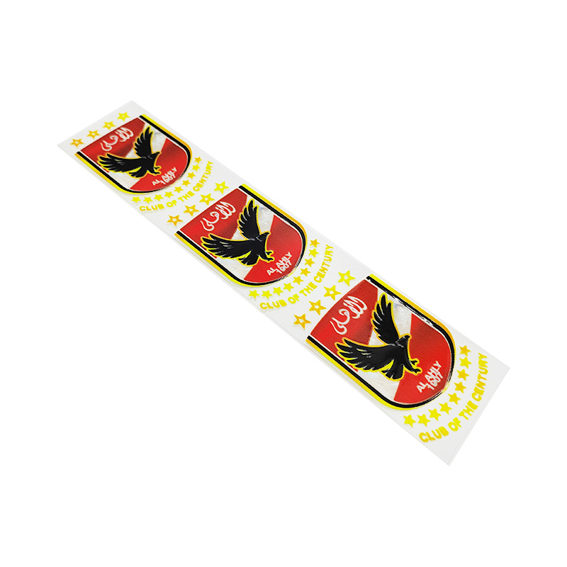 ملصق النادى الأهلي للسيارة والكمبيوتر والموبايل وبلاي ستيشن والموتوسيكلات ( 3 قطع ، شفاف بارز لصق ، مقاس : 6 * 4 سم ، كود: 9819)