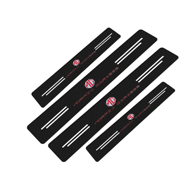 طقم حماية عتبة باب من 4 قطع ، مناسب لابواب السيارات ، من الياف كربونية ، مضاد للخدش ومانع للانزلاق ومقاوم للماء ( مناسب ومتوافق مع ام جى MG ، كود: 9824)