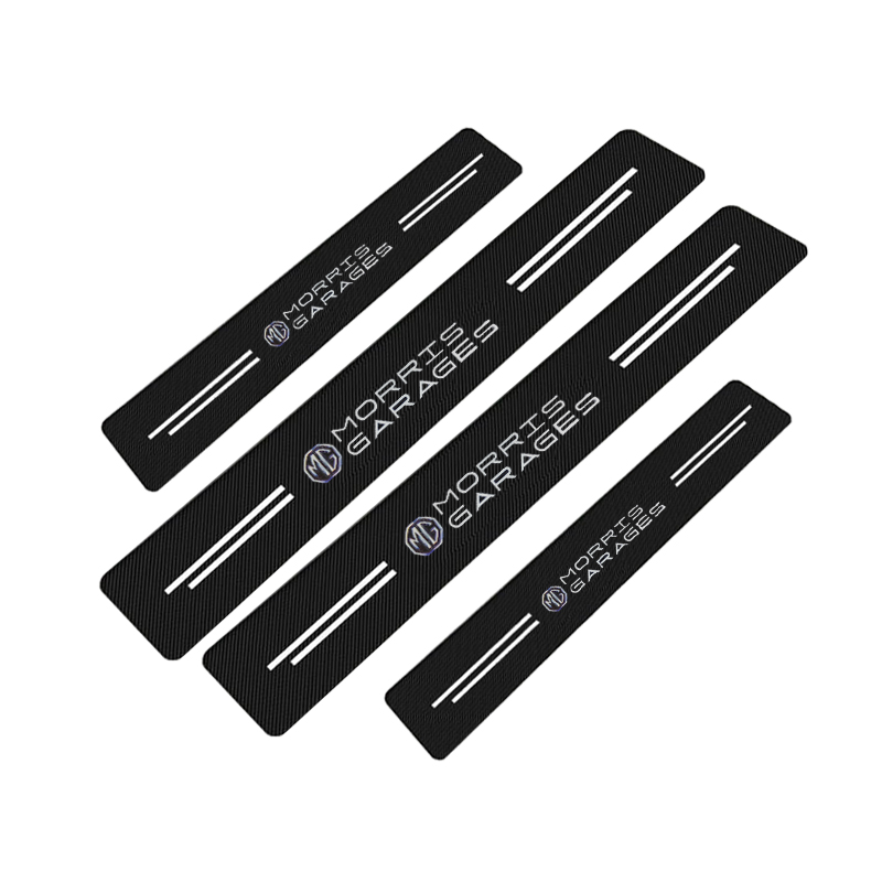 طقم حماية عتبة باب من 4 قطع ، مناسب لابواب السيارات ، من الياف كربونية ، مضاد للخدش ومانع للانزلاق ومقاوم للماء ( مناسب ومتوافق مع ام جى / MG ، كود: 9831)
