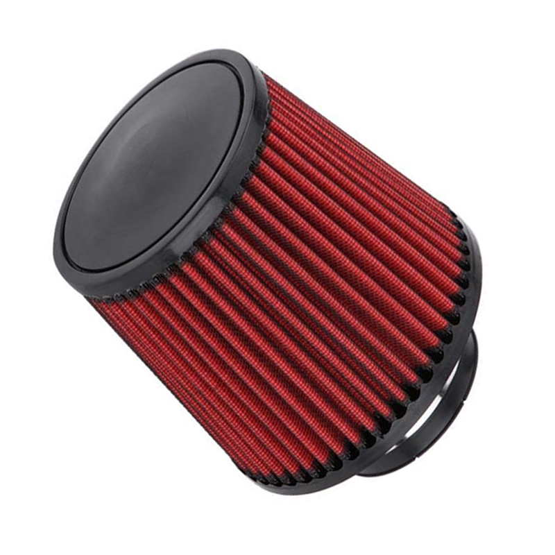 فلتر هواء رياضى بمشبك متعدد الاستخدامات ، فلتر بديل عالي الأداء، وقابل للغسيل(فتحة: 3 بوصة ، ارتفاع : 16 سم ، لون احمر KN ، كود : 9855)